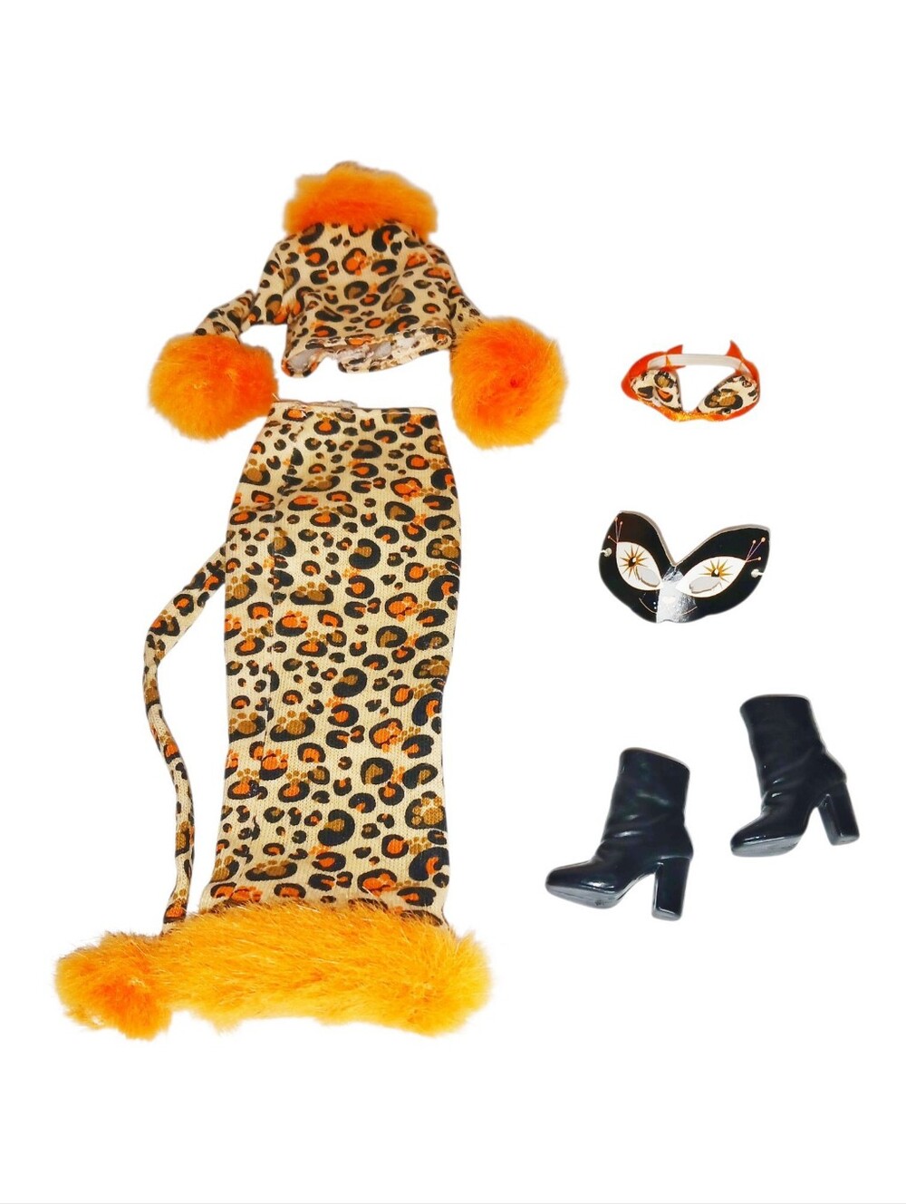 Vintage Barbie Doll Complete Outfit MASKerade Party Cat Costume Y2k Halloween